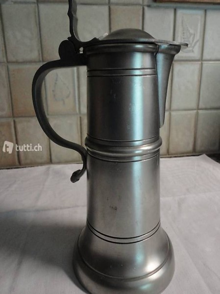  Zinnkanne 95% zinnstube, M.P.Inhalt 1 Liter