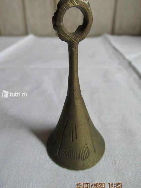  Tischglocke, Glocke, Klangglocke, Bronze gegossen?