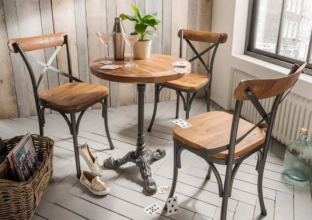 Vintage Bistro-Tisch im Kolonialstil rund Legends