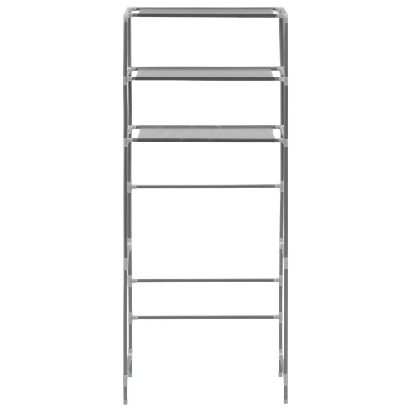  vidaXL Waschmaschinen-Regal mit 3 Ablagen Silbern 69x28x169 cm