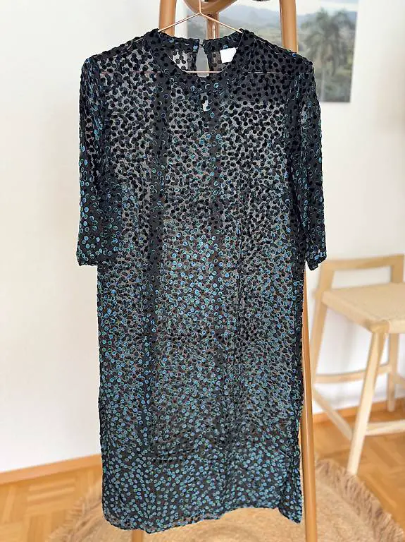 Kleid mit Polka Dots aus Samt von Reken Maar 36/S