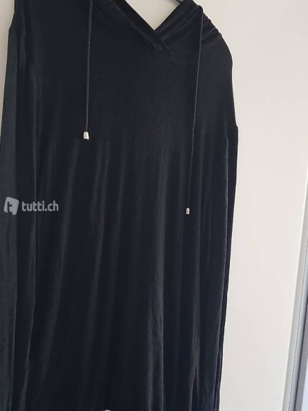 Viskose Damen Kapuzenshirt, schwarz, Gr. XL, Neu Einzelstück