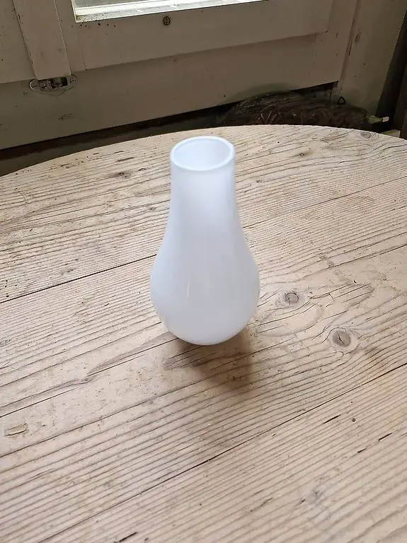 Vase Glas Milchglas weiss Deko SF