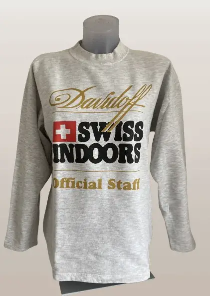 Offizielles Sweatshirt der renommierten Swiss Indoors, Gr. M