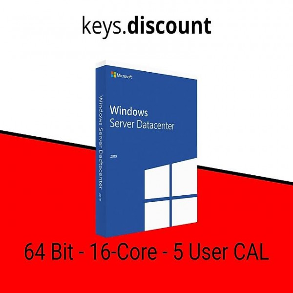  Windows Server 2019 Datacenter 16-Core / 5 User CAL
