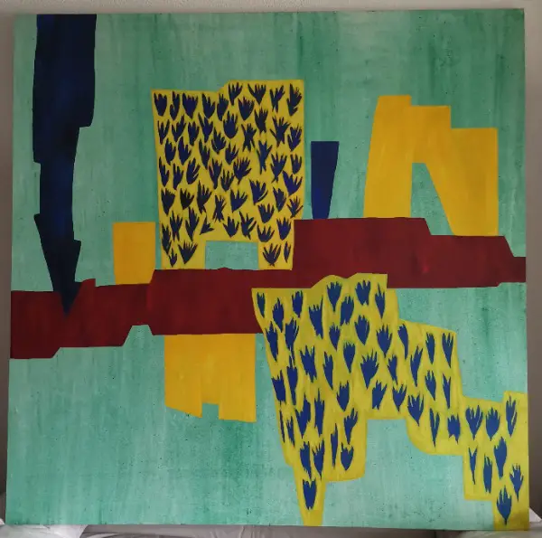 abstrakte Original Malerei, signiert, Grossformat160 x 160 cm