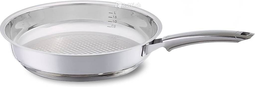  Edelstahl-Pfanne (Ø 28 cm)