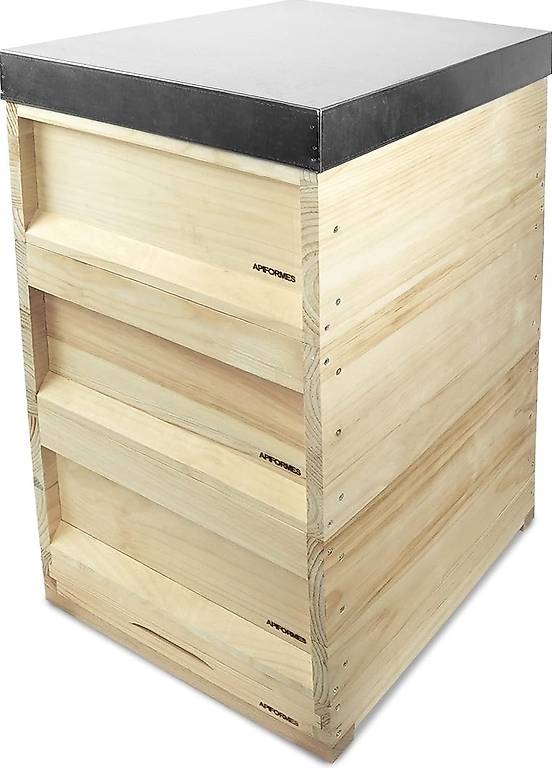 Komplettset DN Bienenbeute, 10 Waben, Weimutskiefer