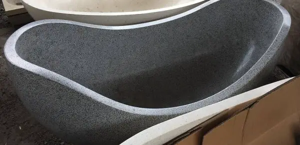  Badewanne Bad Terrazzo Stein Wanne Freistehend Spa Pool