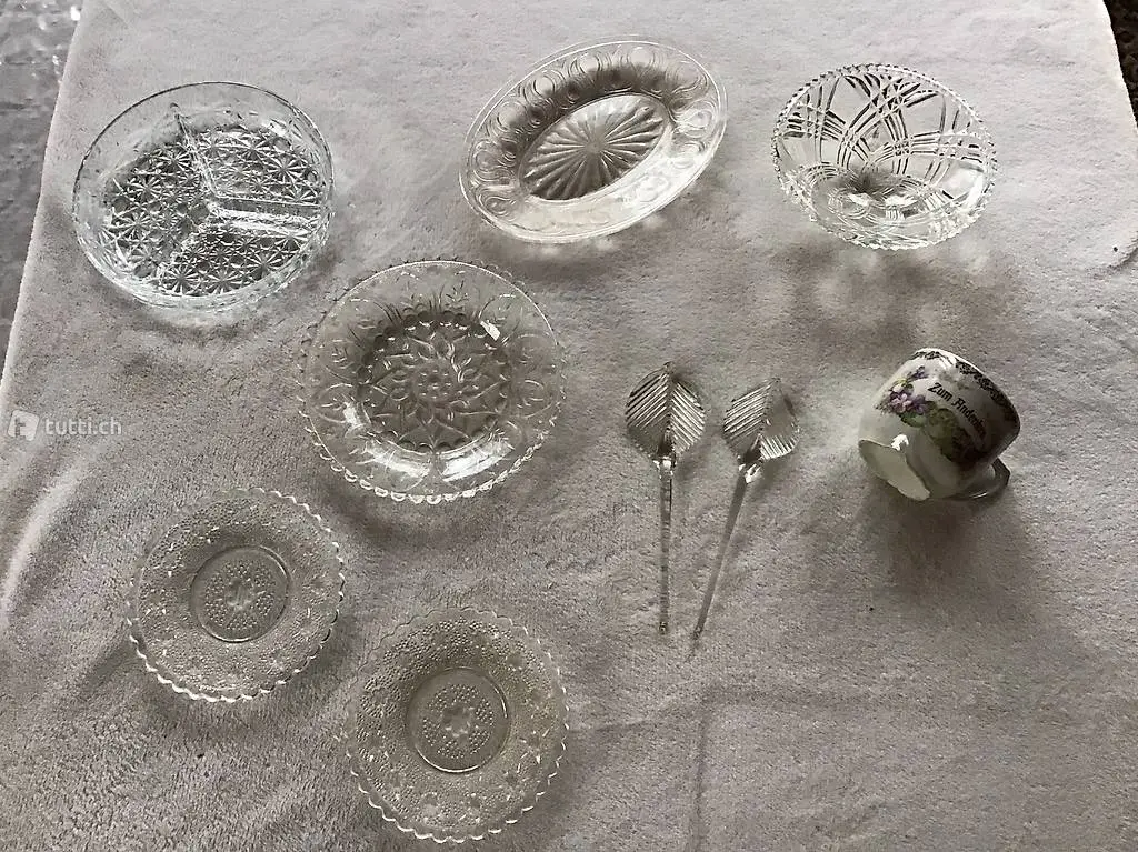 Altes Glasgeschirr, Stückpreis