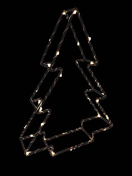  Deko Tannenbaum 24cm mit LED Lichtern