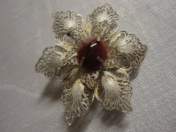  Brosche , Edelweissbrosche, fein und edel Silber?