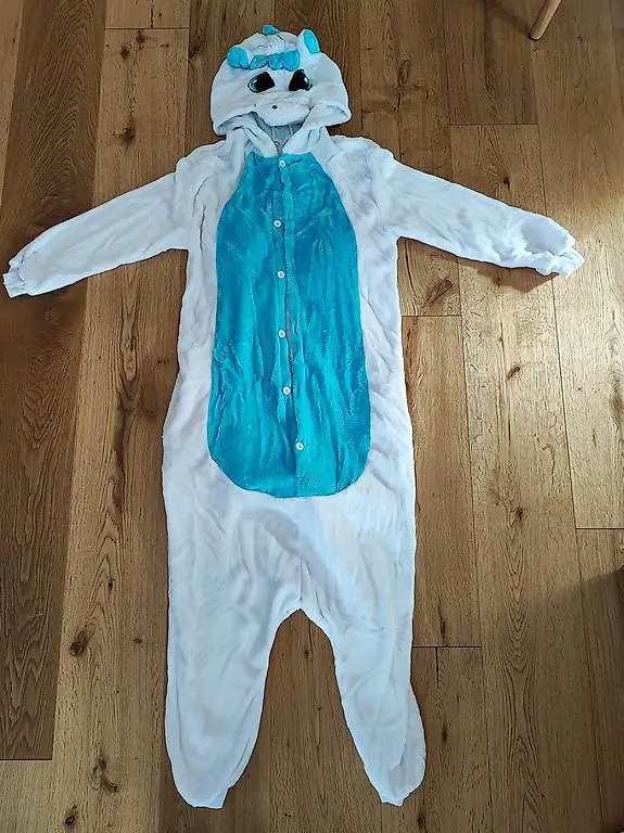 Einhorn Onesie blau
