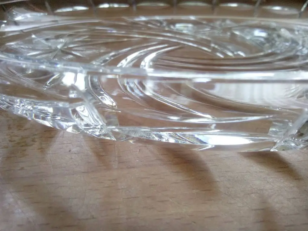 Bleikristallplatte mit 2cm-Rand