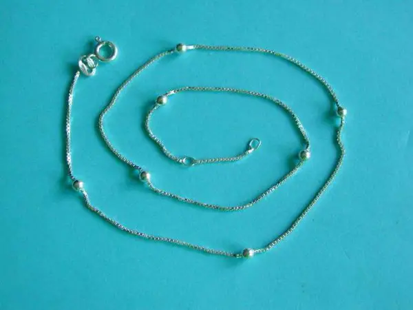 Chaîne Vénitienne avec Boules en Argent 925 en LIQUIDATION