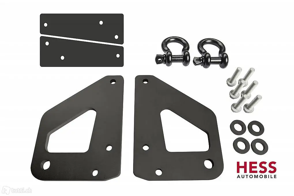  Abschlepplasche (Satz) ohne Anhängerkupplung hinten, schwarz