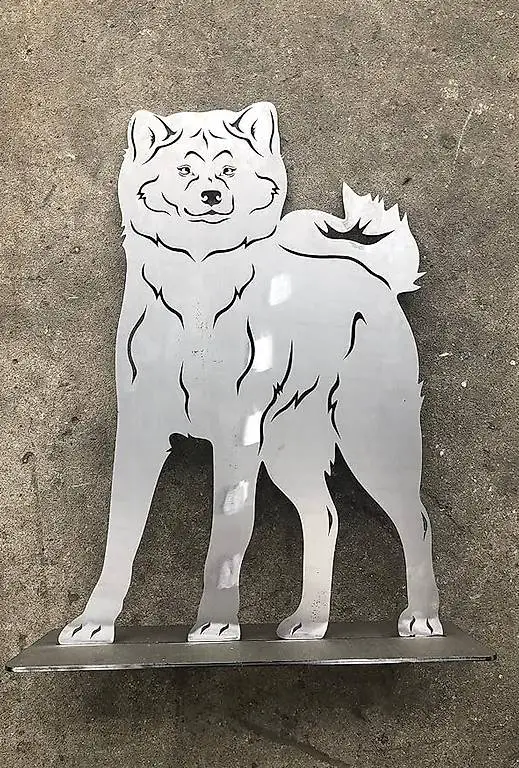 Dekorative Hundefigur aus Metall, 75 cm