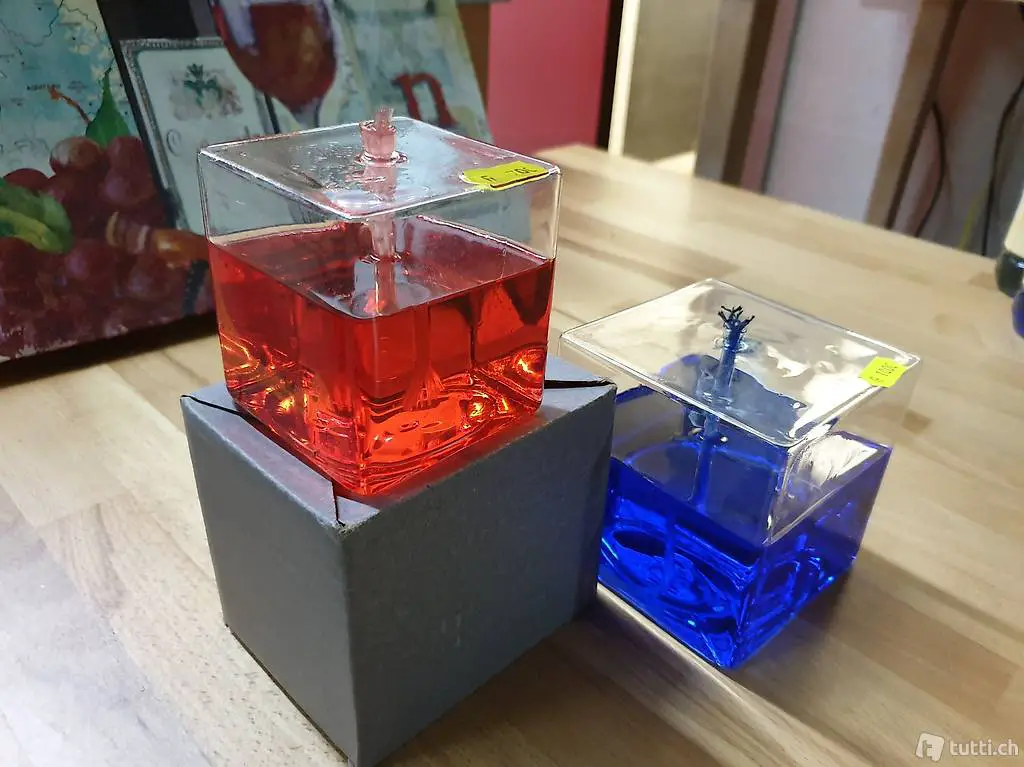  Öllampe Glas Cube 7.5 x 7.5 cm NEU