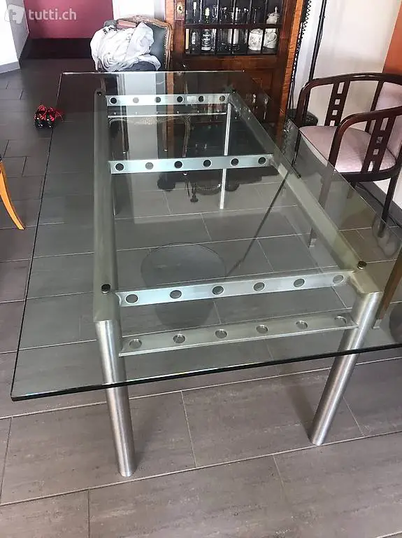 Glass Esstisch mit Salontisch Einzelstück