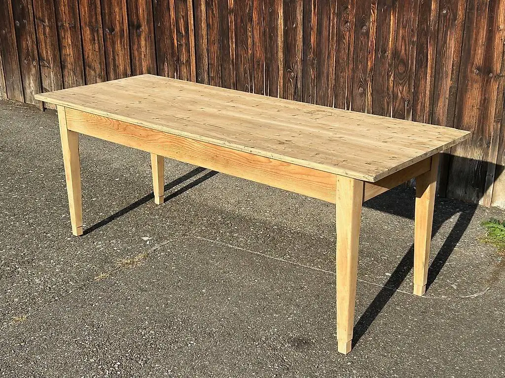 Bauerntisch Tanne 210 x 80 cm H: 80.5 cm UK Zarge 63 cm (C)
