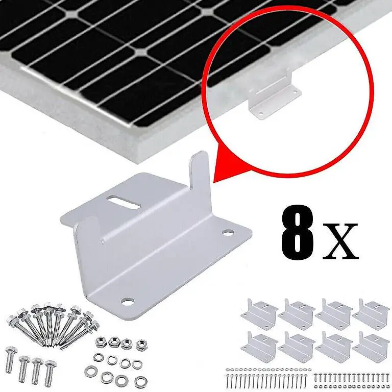 Portofrei 8x Halterung Solarmodul Solarpanel Halter Befestig