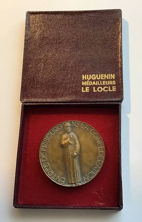 Médaille Huguenin Entrée de Fribourg dans la Confédération