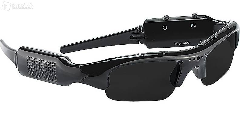  Brille mit Kamera: HD-Kamera-Sonnenbrille HDC-700 mit 720p-A