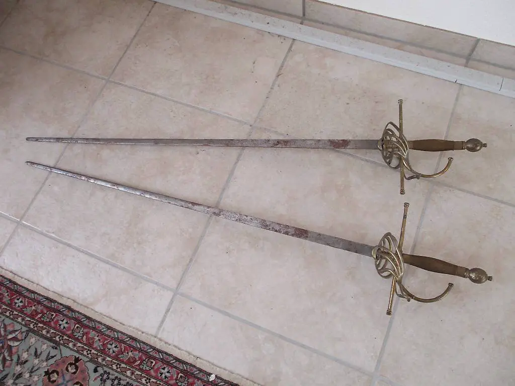 2x Zier-Degen Säbel Mittelalter Deko Burg Schloss Geschenk