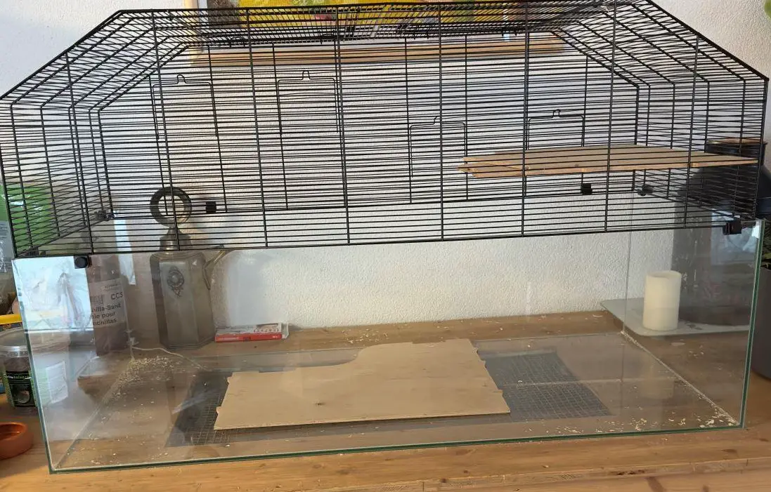 Nagerheim Lupo 120 aus Glas mit Gitteraufsatz, neuwerrtig