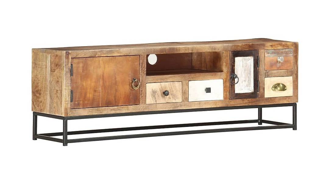 TV-Schrank 120x30x40 cm Altholz Massiv