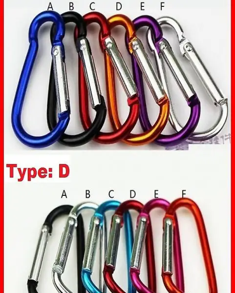  Karabinerhaken in 2 Muster erhältlich