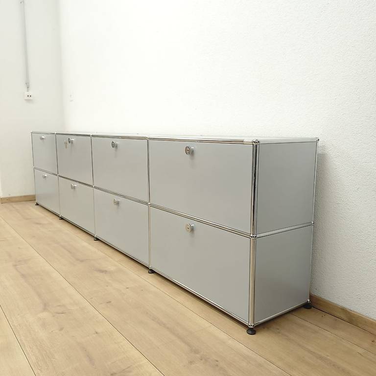 USM Haller Sideboard Mattsilber 4x2