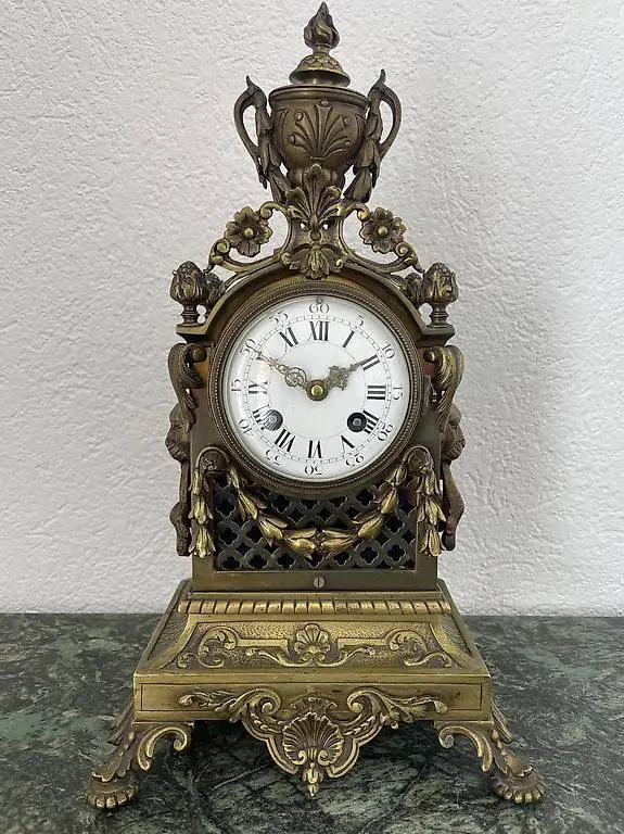 Grosse Kaminuhr, Bronze, Frankreich, ca. 1870