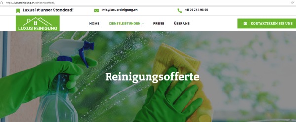 Gratis Reinigungs-Offerte mit Abnahmegarantie