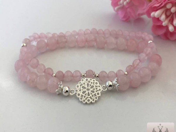  Rosenquarz Armband (ROS 23)