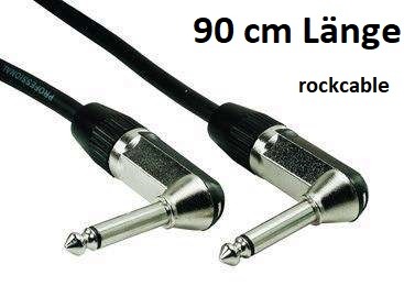 Rockcable 90 cm Länge Gitarren Kabel Abgewinkelt Neu