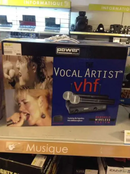 Micros sans fil x2 power vhf