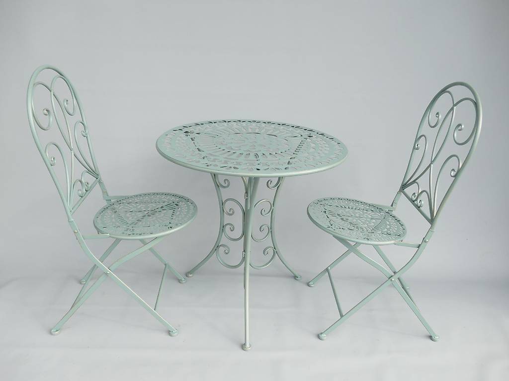 Gartentischgruppe, Tischgruppe, klappbar, grün