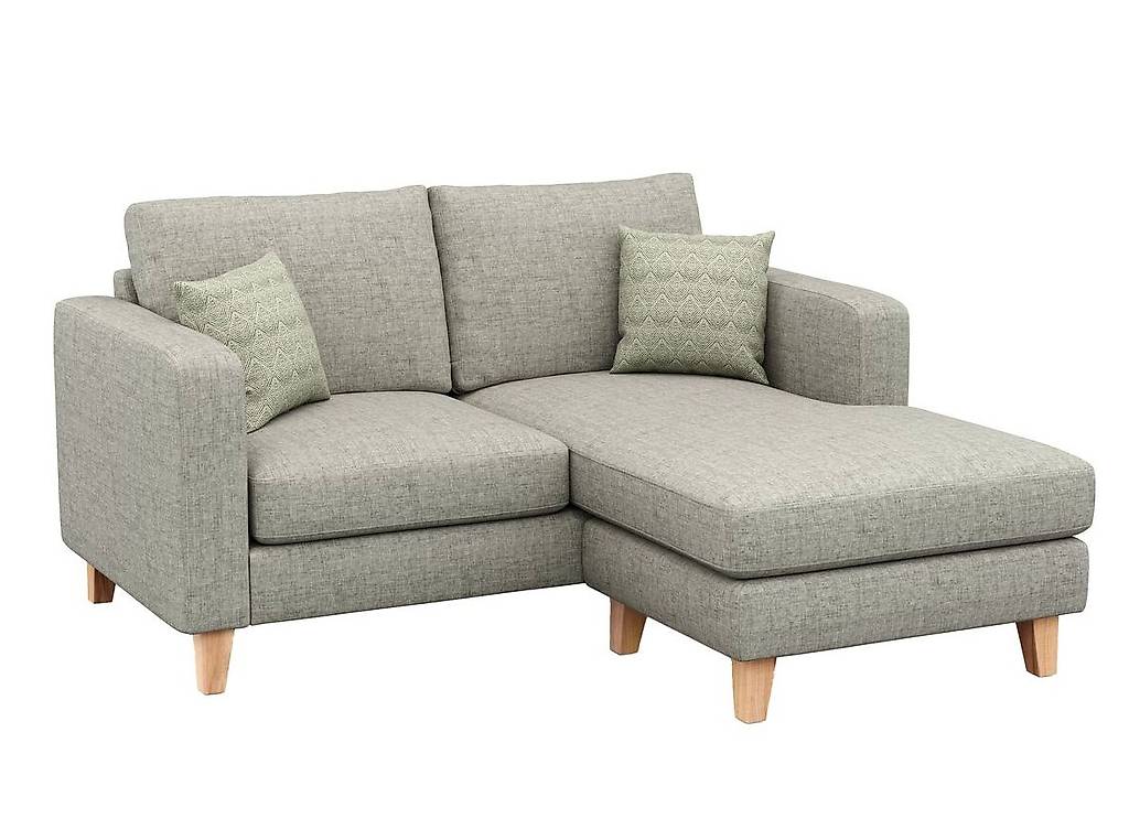 Eckcouch mit Stoffpolstern