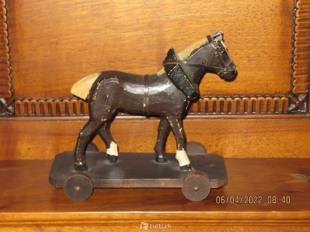 Pferd, Hengst, Stute, Holzpferd von 1930