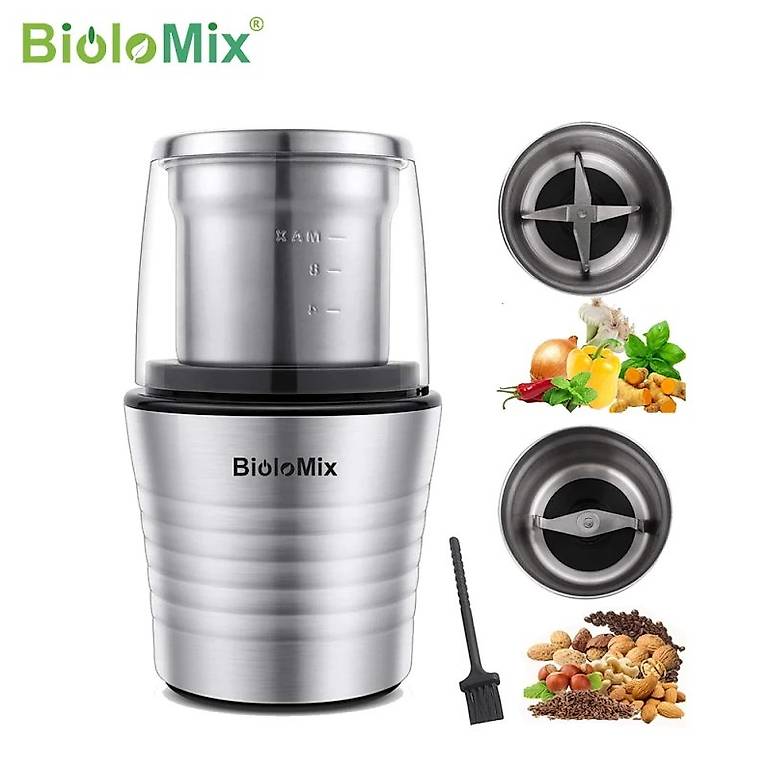 BioloMix Kaffee Bean Grinder Edelstahl stahl Körper
