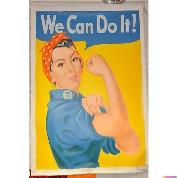 Bild we can do it Ölbild Trümmerfrauen