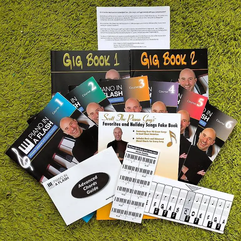 OnLine KlavierSpielen - SelbstLernKurs inkl Hefte (Englisch)