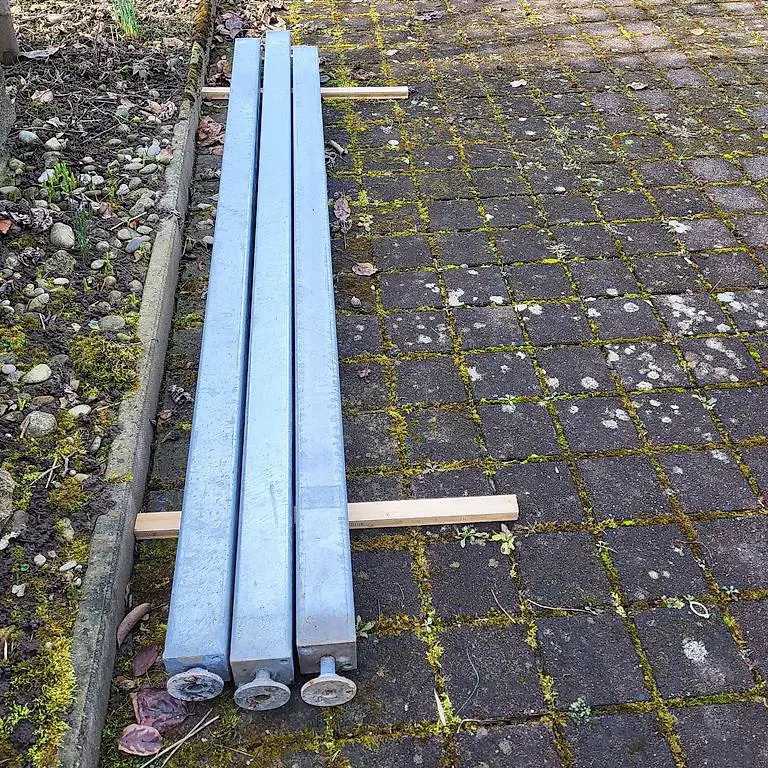 Stahlstützen Feuerverzinkt 3stück