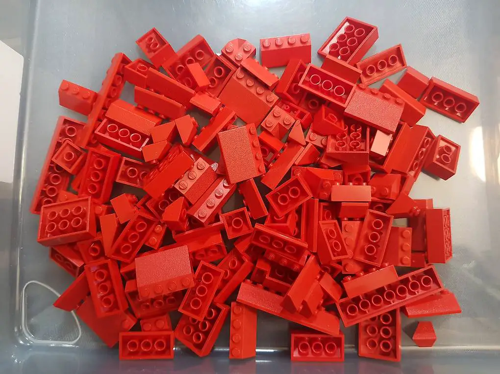Lego Dachziegel rot, 200 gr, id 230525
