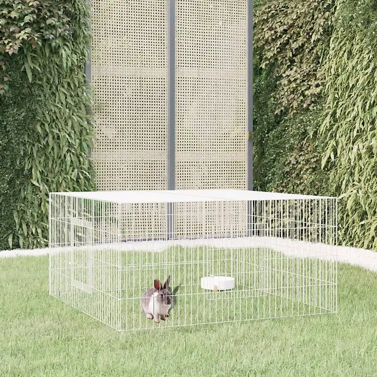 Kaninchenkäfig 110x110x55 cm Verzinktes Eisen