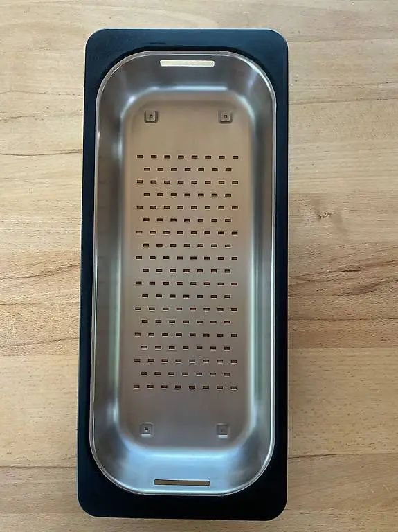 Franke Abtropfbecken Edelstahl/ Schwarz 183 x 433 x 64 mm