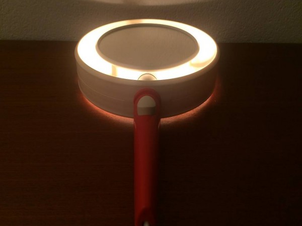 Beleuchteter space age Handspiegel Spiegel vintage 70er