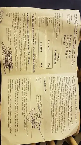 Alfaromeo GT o Spider Anni 1970