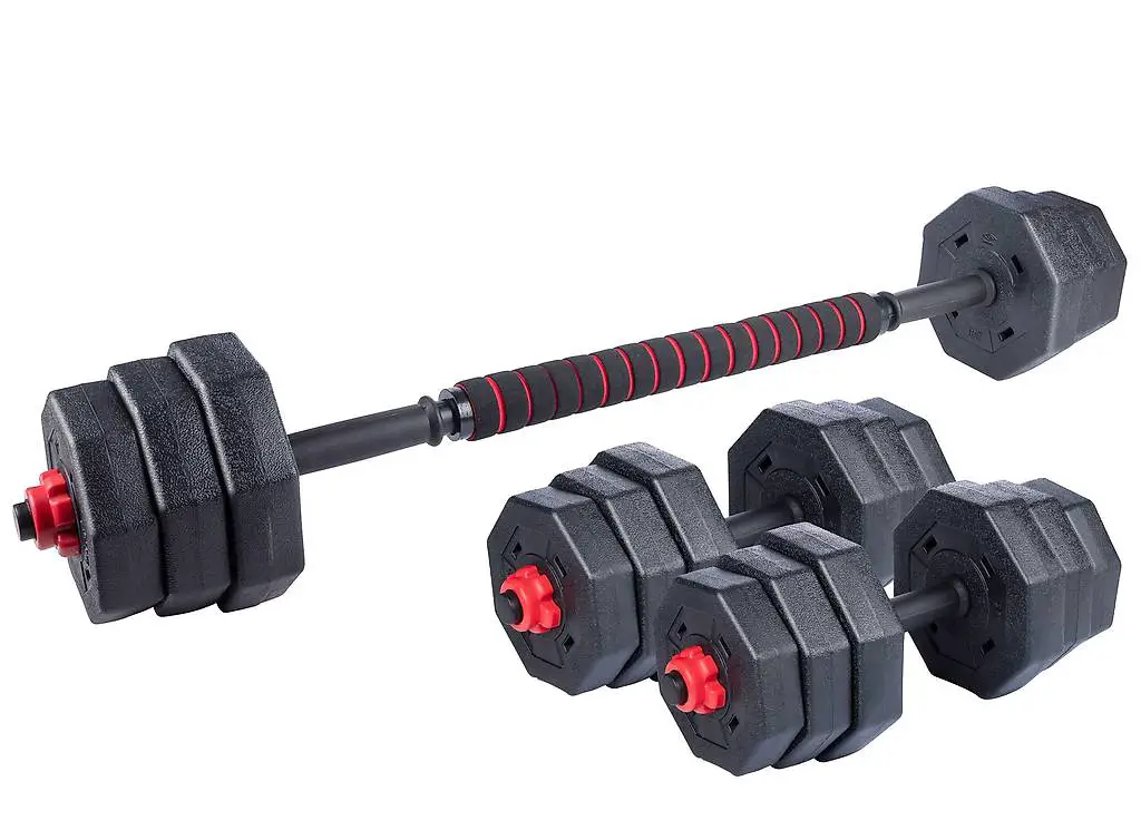 Hantelset Kurz- und Langhantel 19-teilig